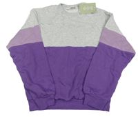 Nové - šedo-fialová mikina H&M