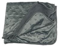 Tmavošedá sametová/fleecová deka s hvězdičkami Lily & Dan