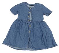 Modré propínací lehké riflové šaty George