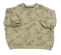 Béžová vzorovaná mikina so zvieratkami Nutmeg