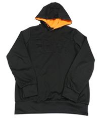 Čierna športová mikina s kapucňou