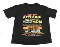 Černé tričko s nápisy 