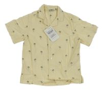 Nové - žlutá pruhovaná košile s palmičkami Tu