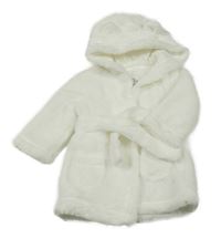 Biely chlpatý župan s kapucňou F&F