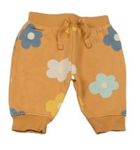 Oranžové kvetované tepláky