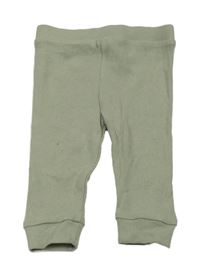 Khaki rebrované tepláky Tu