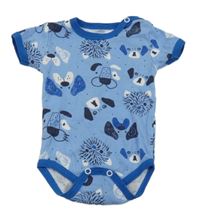 Modré body s pejsky 