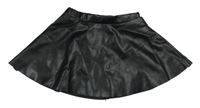 Čierna koženková kolová sukňa H&M