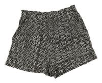 Čierno-biele bodkovaná é kraťasy H&M