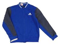 Modrá propínací mikina s logem Adidas