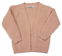 Světlerůžový třpytivý svetrový cardigan C&A