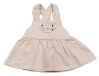 Svetloružové teplákové šaty s králikom Dopodopo
