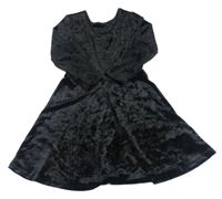 Čierne zamatové šaty H&M