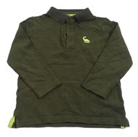 Khaki polo triko s dinem Tu