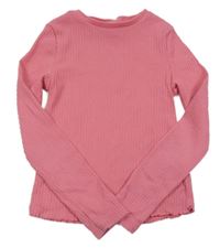 Ružové rebrované crop tričko F&F