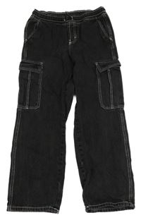 Čierne cargo široké rifle Chapter young