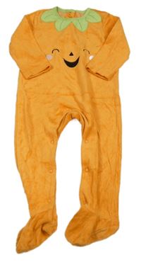 Kostým - Oranžový sametový overal - dýně