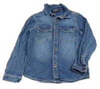 Modrá rifľová košeľová bunda Primark