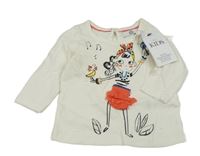 Nové - Smetanové triko s dívkou M&S