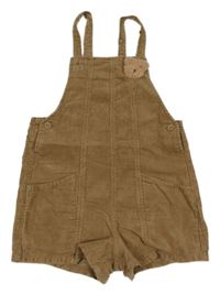 Hnědé manšestrové laclové kraťasy s medvídkem Next