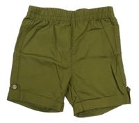 Khaki plátenné kraťasy