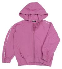 Ružová prepínaci mikina s nápismi a kapucňou Bekkin