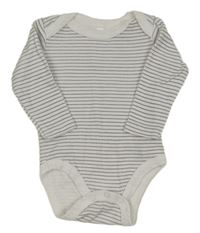 Bílo-šedé pruhované body 