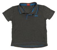 Tmavošedo-modré polo tričko s logom Slazenger