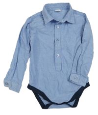 Světlemodré košilové body 