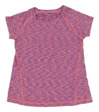 Neonově růžovo-modré melírované sportovní tričko H&M