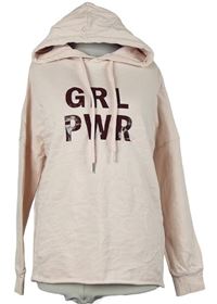 Dámska svetloružová mikina s nápisom a kapucňou H&M