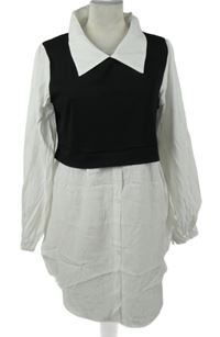 Dámska čierno-biela blúzková á tunika Shein