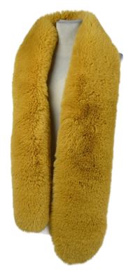 Dámská okrová kožešinová šála 