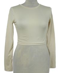 Dámské smetanové crop triko Shein 