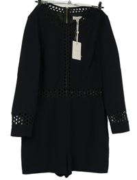 Nové - Dámský černý kraťasový overal s perforovanými vzorem Ted Baker 