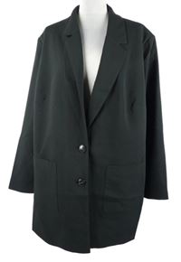 Nové - Dámský černý sakový kabát Bonprix vel. 54