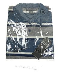 Nové - Pánské tmavomodro-šedé pruhované polo tričko Silver Stone 