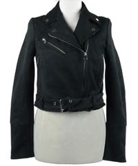 Dámský černý semišový crop křivák s páskem Pull&Bear 