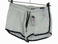 Nové - Dámske biele bavlnené kraťasy s tmavomodrým lemem Primark