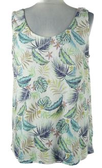 Dámský bílo-barevný květovaný top TU 