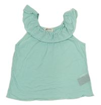 Svetlomodrý top s volánikom H&M