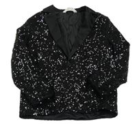 Černé flitrované sako H&M