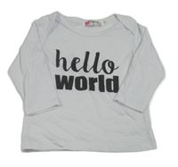 Bílé triko s nápisem