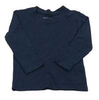 Tmavomodré žebrované triko Primark