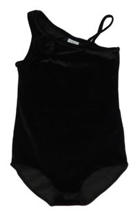 Čierne zamatové body s kvietkom Zara