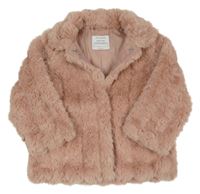 Ružová kožušinová podšitá bunda Primark