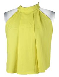 Dámska žltá skladaná crop blúzka Ivivi