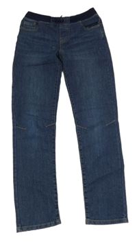 Tmavomodré rifle s úpletový pasem Denim Co.