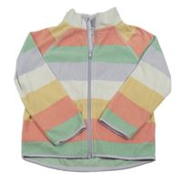 Farebná pruhovaná fleecová mikina H&M