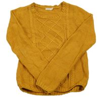 Hořčicový třpytivý svetr Orchestra